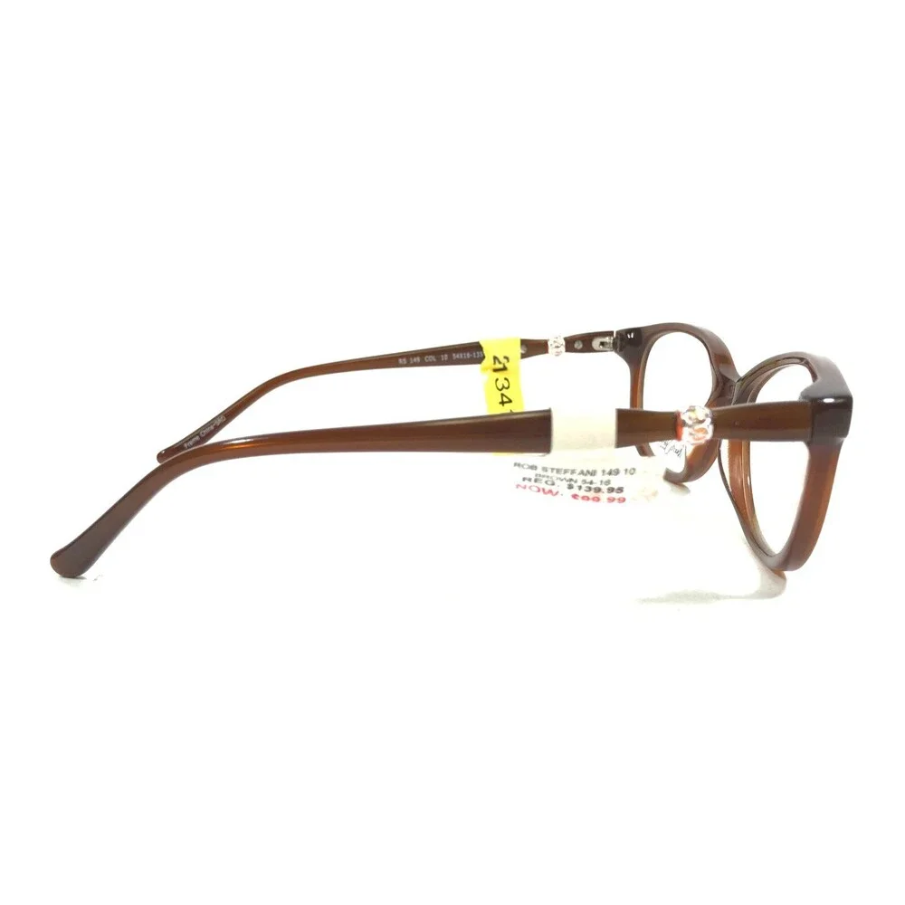 Roberto Steffani RS 149 COL 10 Eyeglasses Frames Brown Round Full Rim 54-16-135